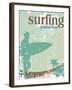 Surfing Poster-kots-Framed Art Print