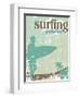 Surfing Poster-kots-Framed Art Print