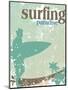 Surfing Poster-kots-Mounted Art Print