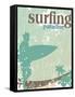 Surfing Poster-kots-Framed Stretched Canvas