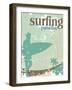 Surfing Poster-kots-Framed Art Print