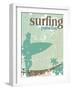 Surfing Poster-kots-Framed Art Print