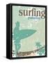 Surfing Poster-kots-Framed Stretched Canvas