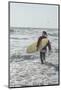 Surfing Santas, surfboards, Cocoa Beach, Florida, USA-Jim Engelbrecht-Mounted Photographic Print