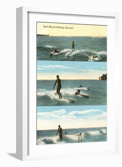 Surfing Scenes, Hawaii-null-Framed Art Print