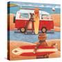 Surfing Showdown-Peter Adderley-Stretched Canvas