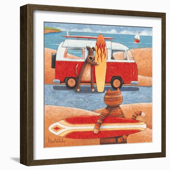 Surfing Showdown-Peter Adderley-Framed Art Print