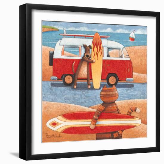 Surfing Showdown-Peter Adderley-Framed Art Print