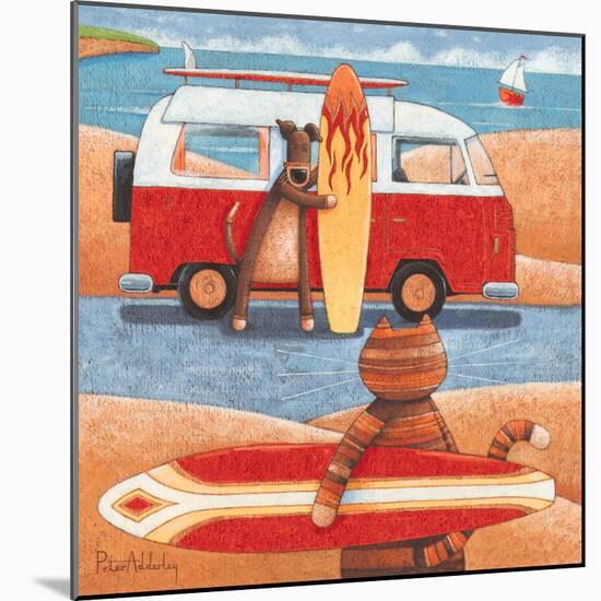 Surfing Showdown-Peter Adderley-Mounted Art Print