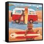 Surfing Showdown-Peter Adderley-Framed Stretched Canvas