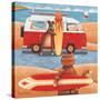 Surfing Showdown-Peter Adderley-Stretched Canvas