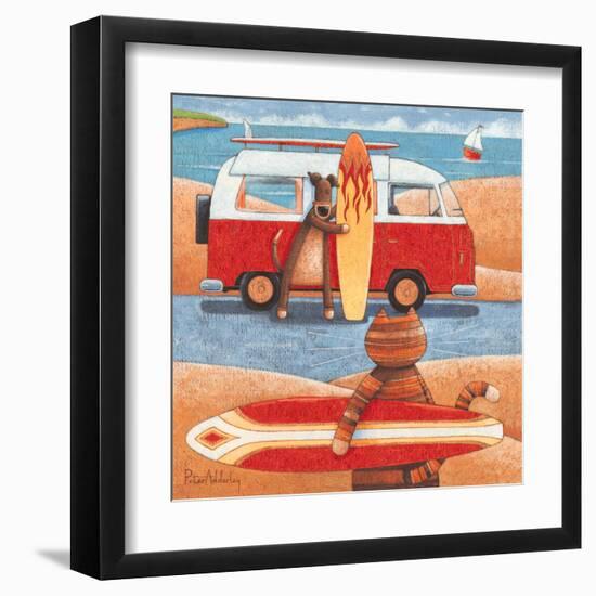 Surfing Showdown-Peter Adderley-Framed Art Print