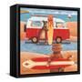 Surfing Showdown-Peter Adderley-Framed Stretched Canvas