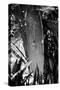 Surfing Shrine in Garden Black White Photo Poster Print-null-Stretched Canvas