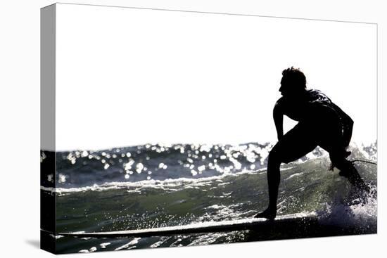 Surfing Silhouette I-Karen Williams-Stretched Canvas
