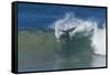 Surfing V-Lee Peterson-Framed Stretched Canvas
