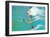 Surfing with Long Boards-null-Framed Art Print