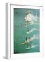 Surfing with Longboards-null-Framed Premium Giclee Print