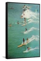 Surfing-null-Framed Stretched Canvas