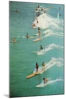 Surfing-null-Mounted Art Print