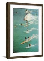 Surfing-null-Framed Art Print