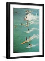 Surfing-null-Framed Art Print