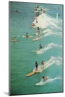 Surfing-null-Mounted Art Print