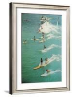 Surfing-null-Framed Art Print