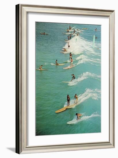 Surfing-null-Framed Art Print