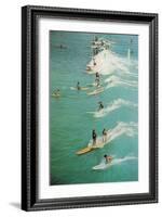 Surfing-null-Framed Art Print