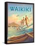 Surfride Waikiki-Kerne Erickson-Framed Stretched Canvas