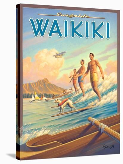 Surfride Waikiki-Kerne Erickson-Stretched Canvas