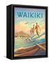 Surfride Waikiki-Kerne Erickson-Framed Stretched Canvas