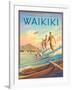 Surfride Waikiki-Kerne Erickson-Framed Art Print