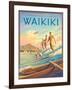 Surfride Waikiki-Kerne Erickson-Framed Art Print