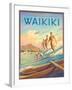 Surfride Waikiki-Kerne Erickson-Framed Art Print