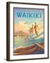 Surfride Waikiki-Kerne Erickson-Framed Art Print