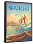 Surfride Waikiki-Kerne Erickson-Framed Stretched Canvas