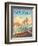 Surfride Waikiki-Kerne Erickson-Framed Art Print