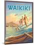 Surfride Waikiki-Kerne Erickson-Mounted Art Print