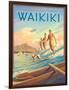 Surfride Waikiki-Kerne Erickson-Framed Art Print