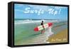 Surfs Up, San Diego, California-null-Framed Stretched Canvas