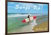 Surfs Up, San Diego, California-null-Framed Art Print