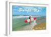 Surfs Up, San Diego, California-null-Framed Art Print