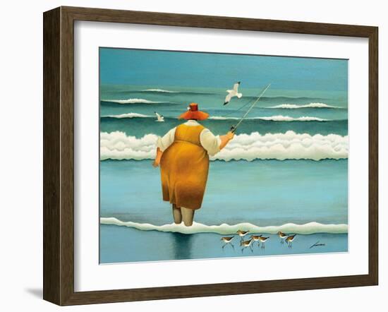 Surfside Fishing-Lowell Herrero-Framed Art Print