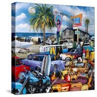 Surfside Motor Court 2-John Roy-Stretched Canvas