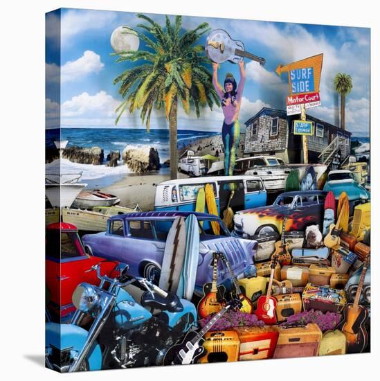 Surfside Motor Court 2-John Roy-Stretched Canvas