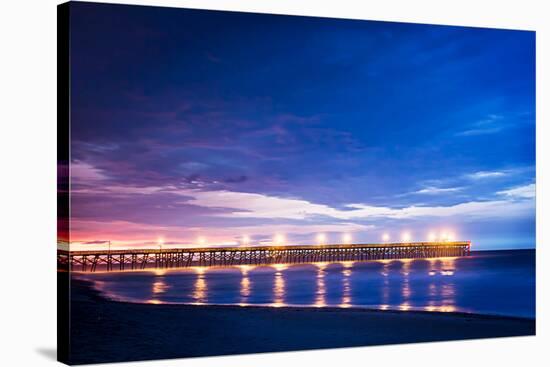 Surfside Pier Sunrise I-Alan Hausenflock-Stretched Canvas