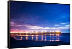 Surfside Pier Sunrise I-Alan Hausenflock-Framed Stretched Canvas