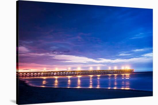 Surfside Pier Sunrise I-Alan Hausenflock-Stretched Canvas